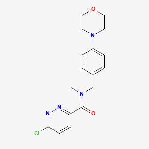 molecular formula C17H19ClN4O2 B2823263 6-chloro-N-methyl-N-{[4-(morpholin-4-yl)phenyl]methyl}pyridazine-3-carboxamide CAS No. 1808486-49-8