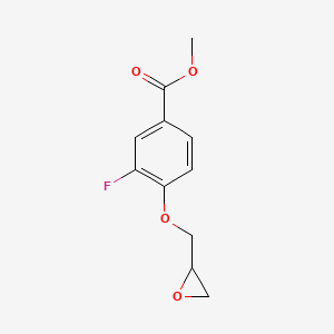 molecular formula C11H11FO4 B2823265 Methyl 3-fluoro-4-(oxiran-2-ylmethoxy)benzoate CAS No. 2411237-71-1
