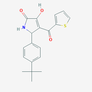 molecular formula C19H19NO3S B282328 5-(4-tert-butylphenyl)-3-hydroxy-4-(2-thienylcarbonyl)-1,5-dihydro-2H-pyrrol-2-one 