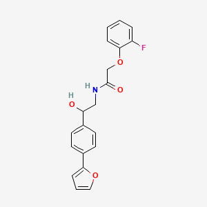 molecular formula C20H18FNO4 B2823283 2-(2-fluorophenoxy)-N-{2-[4-(furan-2-yl)phenyl]-2-hydroxyethyl}acetamide CAS No. 2097900-38-2