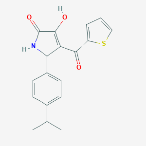 molecular formula C18H17NO3S B282329 3-hydroxy-5-(4-isopropylphenyl)-4-(2-thienylcarbonyl)-1,5-dihydro-2H-pyrrol-2-one 