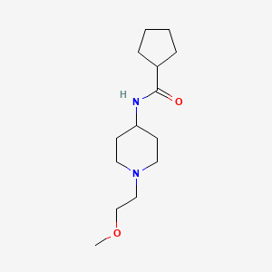 molecular formula C14H26N2O2 B2823293 N-(1-(2-methoxyethyl)piperidin-4-yl)cyclopentanecarboxamide CAS No. 1421523-17-2