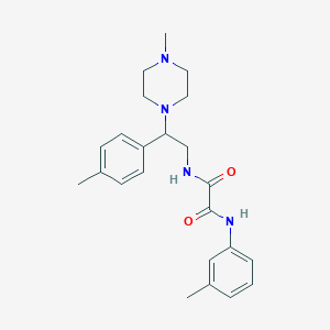 molecular formula C23H30N4O2 B2823306 N1-(2-(4-methylpiperazin-1-yl)-2-(p-tolyl)ethyl)-N2-(m-tolyl)oxalamide CAS No. 898432-44-5