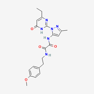 molecular formula C21H24N6O4 B2823310 N1-(1-(4-ethyl-6-oxo-1,6-dihydropyrimidin-2-yl)-3-methyl-1H-pyrazol-5-yl)-N2-(4-methoxyphenethyl)oxalamide CAS No. 1013889-97-8