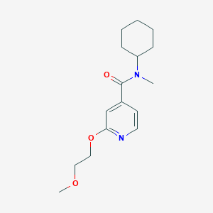 molecular formula C16H24N2O3 B2823316 N-cyclohexyl-2-(2-methoxyethoxy)-N-methylisonicotinamide CAS No. 2034429-75-7