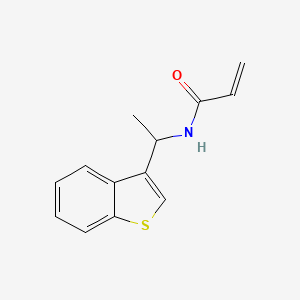 molecular formula C13H13NOS B2823326 N-[1-(1-Benzothiophen-3-yl)ethyl]prop-2-enamide CAS No. 2361638-02-8