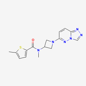 molecular formula C15H16N6OS B2823328 N,5-dimethyl-N-(1-{[1,2,4]triazolo[4,3-b]pyridazin-6-yl}azetidin-3-yl)thiophene-2-carboxamide CAS No. 2201396-15-6