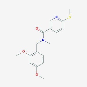 molecular formula C17H20N2O3S B2823336 N-[(2,4-dimethoxyphenyl)methyl]-N-methyl-6-(methylsulfanyl)pyridine-3-carboxamide CAS No. 1311531-22-2
