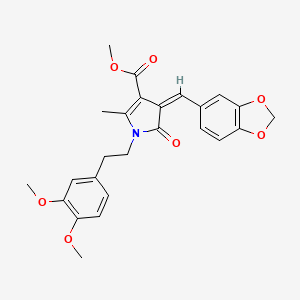 methyl (4Z)-4-(1,3-benzodioxol-5-ylmethylidene)-1-[2-(3,4-dimethoxyphenyl)ethyl]-2-methyl-5-oxopyrrole-3-carboxylate