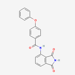 molecular formula C21H14N2O4 B2823345 N-(1,3-二氧杂-2,3-二氢-异喹啉-4-基)-4-苯氧基苯甲酰胺 CAS No. 324758-89-6