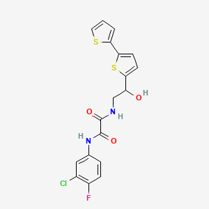 N-(2-{[2,2'-bithiophene]-5-yl}-2-hydroxyethyl)-N'-(3-chloro-4-fluorophenyl)ethanediamide