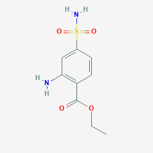 molecular formula C9H12N2O4S B2823359 Ethyl 2-amino-4-sulfamoylbenzoate CAS No. 2248329-75-9