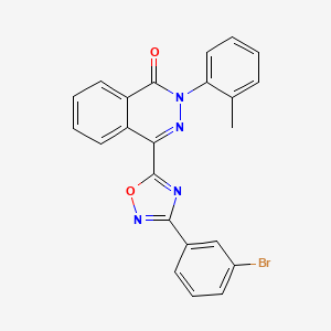 molecular formula C23H15BrN4O2 B2823365 4-[3-(3-溴苯基)-1,2,4-噁二唑-5-基]-2-(2-甲基苯基)邻苯二酮-1(2H)-酮 CAS No. 1291862-13-9