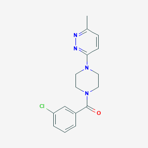molecular formula C16H17ClN4O B2823373 (3-氯苯基)(4-(6-甲基吡啶-3-基)哌嗪-1-基)甲酮 CAS No. 1170969-24-0