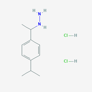 B2823375 (1-(4-Isopropylphenyl)ethyl)hydrazine dihydrochloride CAS No. 2137738-32-8