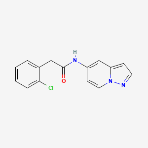 molecular formula C15H12ClN3O B2823376 2-(2-氯苯基)-N-(吡唑并[1,5-a]吡啶-5-基)乙酰胺 CAS No. 2034402-89-4