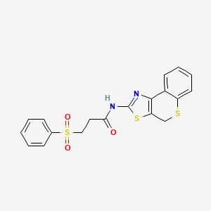 molecular formula C19H16N2O3S3 B2823419 3-(phenylsulfonyl)-N-(4H-thiochromeno[4,3-d]thiazol-2-yl)propanamide CAS No. 868676-60-2
