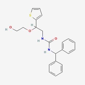 molecular formula C22H24N2O3S B2823426 1-苄基-3-(2-(2-羟基乙氧基)-2-(噻吩-2-基)乙基)脲 CAS No. 2034313-49-8