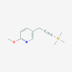 molecular formula C12H17NOSi B2823429 3-(6-Methoxypyridin-3-yl)prop-1-ynyl-trimethylsilane CAS No. 2402828-84-4