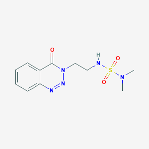 molecular formula C11H15N5O3S B2823430 3-[2-(Dimethylsulfamoylamino)ethyl]-4-oxo-1,2,3-benzotriazine CAS No. 1903046-74-1
