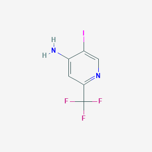 molecular formula C6H4F3IN2 B2823432 5-Iodo-2-(trifluoromethyl)pyridin-4-amine CAS No. 1239462-10-2