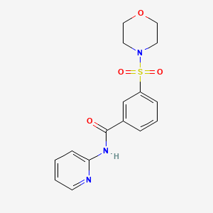 molecular formula C16H17N3O4S B2823437 3-morpholin-4-ylsulfonyl-N-pyridin-2-ylbenzamide CAS No. 313534-37-1