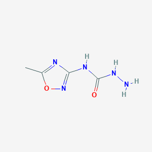molecular formula C4H7N5O2 B2823438 3-Amino-1-(5-methyl-1,2,4-oxadiazol-3-yl)urea CAS No. 1182358-62-8
