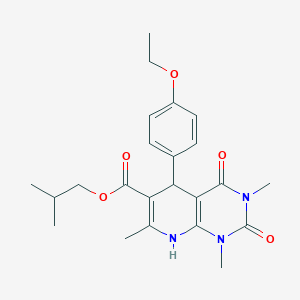 molecular formula C23H29N3O5 B2823439 Isobutyl 5-(4-ethoxyphenyl)-1,3,7-trimethyl-2,4-dioxo-1,2,3,4,5,8-hexahydropyrido[2,3-d]pyrimidine-6-carboxylate CAS No. 868144-69-8