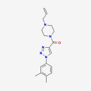 molecular formula C18H23N5O B2823445 [1-(3,4-二甲基苯基)-1H-1,2,3-三唑-4-基][4-(丙-2-烯-1-基)哌嗪-1-基]甲酮 CAS No. 1326825-74-4