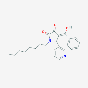 molecular formula C24H28N2O3 B282345 4-benzoyl-3-hydroxy-1-octyl-5-(3-pyridinyl)-1,5-dihydro-2H-pyrrol-2-one 
