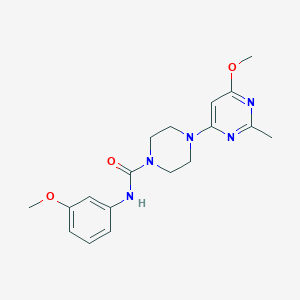 molecular formula C18H23N5O3 B2823456 4-(6-甲氧基-2-甲基嘧啶-4-基)-N-(3-甲氧基苯基)哌嗪-1-羧酰胺 CAS No. 946231-50-1