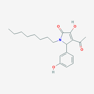 molecular formula C20H27NO4 B282346 4-acetyl-3-hydroxy-5-(3-hydroxyphenyl)-1-octyl-1,5-dihydro-2H-pyrrol-2-one 