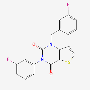 molecular formula C19H12F2N2O2S B2823460 3-(3-fluorophenyl)-1-[(3-fluorophenyl)methyl]-1H,2H,3H,4H-thieno[3,2-d]pyrimidine-2,4-dione CAS No. 1326849-21-1
