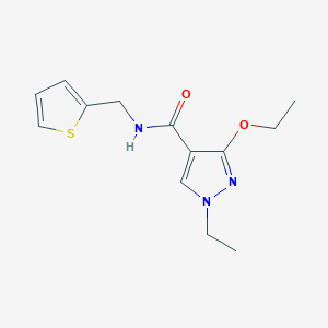 molecular formula C13H17N3O2S B2823462 3-乙氧基-1-乙基-N-(噻吩-2-基甲基)-1H-吡唑-4-甲酰胺 CAS No. 1014070-59-7