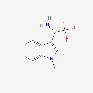 molecular formula C11H11F3N2 B2823469 (1S)-2,2,2-Trifluoro-1-(1-methyl-1H-indol-3-yl)ethan-1-amine CAS No. 1270095-40-3