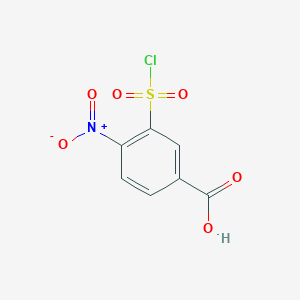 molecular formula C7H4ClNO6S B2823475 3-(Chlorosulfonyl)-4-nitrobenzoic acid CAS No. 871243-31-1