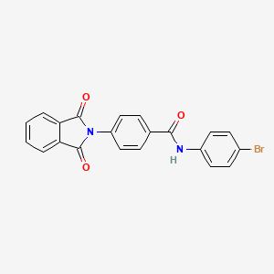 molecular formula C21H13BrN2O3 B2823478 N-(4-bromophenyl)-4-(1,3-dioxoisoindol-2-yl)benzamide CAS No. 419539-59-6