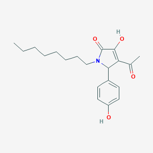molecular formula C20H27NO4 B282348 4-acetyl-3-hydroxy-5-(4-hydroxyphenyl)-1-octyl-1,5-dihydro-2H-pyrrol-2-one 