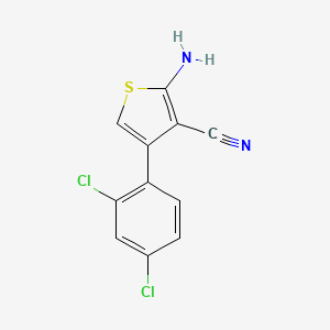 molecular formula C11H6Cl2N2S B2823483 2-Amino-4-(2,4-dichlorophenyl)thiophene-3-carbonitrile CAS No. 519016-82-1