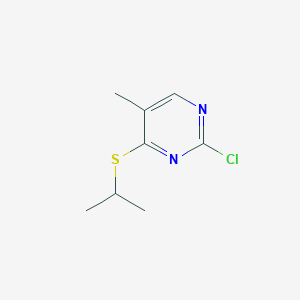 molecular formula C8H11ClN2S B2823486 2-Chloro-4-(isopropylthio)-5-methylpyrimidine CAS No. 1512106-36-3