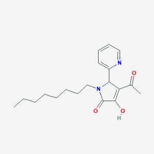 molecular formula C19H26N2O3 B282349 4-acetyl-3-hydroxy-1-octyl-5-(2-pyridinyl)-1,5-dihydro-2H-pyrrol-2-one 