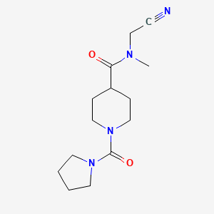 molecular formula C14H22N4O2 B2823491 N-(cyanomethyl)-N-methyl-1-(pyrrolidine-1-carbonyl)piperidine-4-carboxamide CAS No. 1355840-33-3
