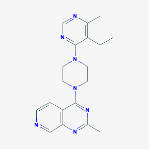 molecular formula C19H23N7 B2823506 4-[4-(5-Ethyl-6-methylpyrimidin-4-yl)piperazin-1-yl]-2-methylpyrido[3,4-d]pyrimidine CAS No. 2380179-86-0