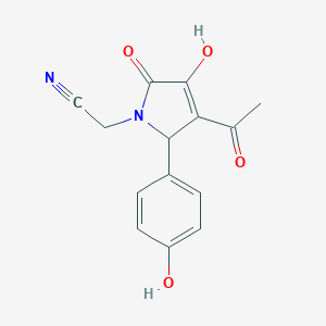 [3-acetyl-4-hydroxy-2-(4-hydroxyphenyl)-5-oxo-2,5-dihydro-1H-pyrrol-1-yl]acetonitrile