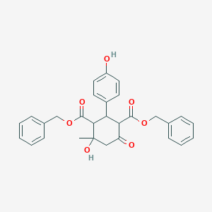 molecular formula C29H28O7 B282353 Dibenzyl 4-hydroxy-2-(4-hydroxyphenyl)-4-methyl-6-oxocyclohexane-1,3-dicarboxylate 