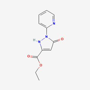 molecular formula C11H11N3O3 B2823531 乙酸-5-羟基-1-(吡啶-2-基)-1H-吡唑-3-甲酸酯 CAS No. 1239772-37-2
