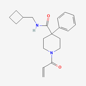 molecular formula C20H26N2O2 B2823564 N-(Cyclobutylmethyl)-4-phenyl-1-prop-2-enoylpiperidine-4-carboxamide CAS No. 2202454-98-4