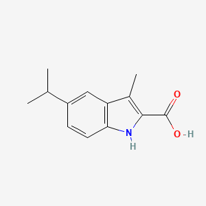 molecular formula C13H15NO2 B2823570 3-甲基-5-(异丙基)-1H-吲哚-2-甲酸 CAS No. 1368590-67-3
