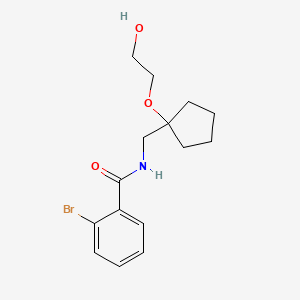 molecular formula C15H20BrNO3 B2823573 2-bromo-N-((1-(2-hydroxyethoxy)cyclopentyl)methyl)benzamide CAS No. 2309217-97-6