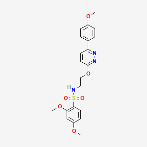 molecular formula C21H23N3O6S B2823578 2,4-dimethoxy-N-(2-((6-(4-methoxyphenyl)pyridazin-3-yl)oxy)ethyl)benzenesulfonamide CAS No. 1005296-02-5